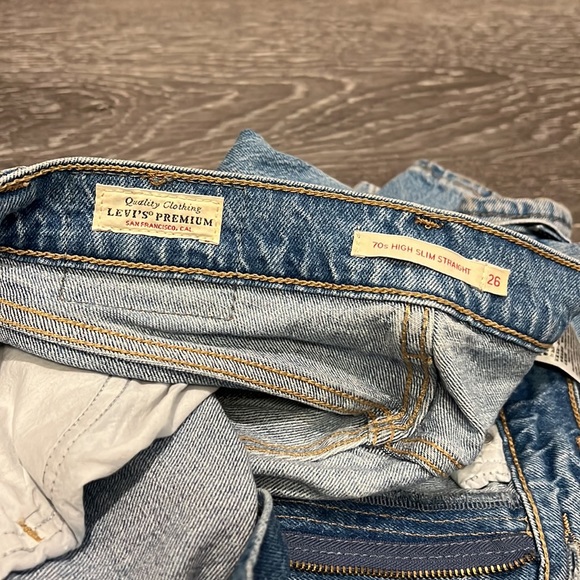 Levi’s 70'S premium HIGH SLIM STRAIGHT WOMEN'S JEANS - Picture 3 of 4
